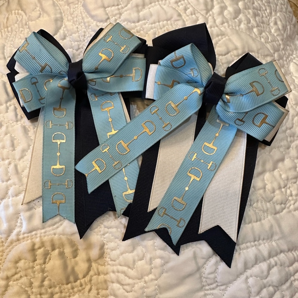 Girls Horseshow Bows 💙, Equestrian Chic, Show the Bows
